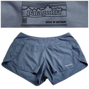 Patagonia Women's Strider Shorts 3.5" Sz Med Gray Blue - Hiking Trail Running
